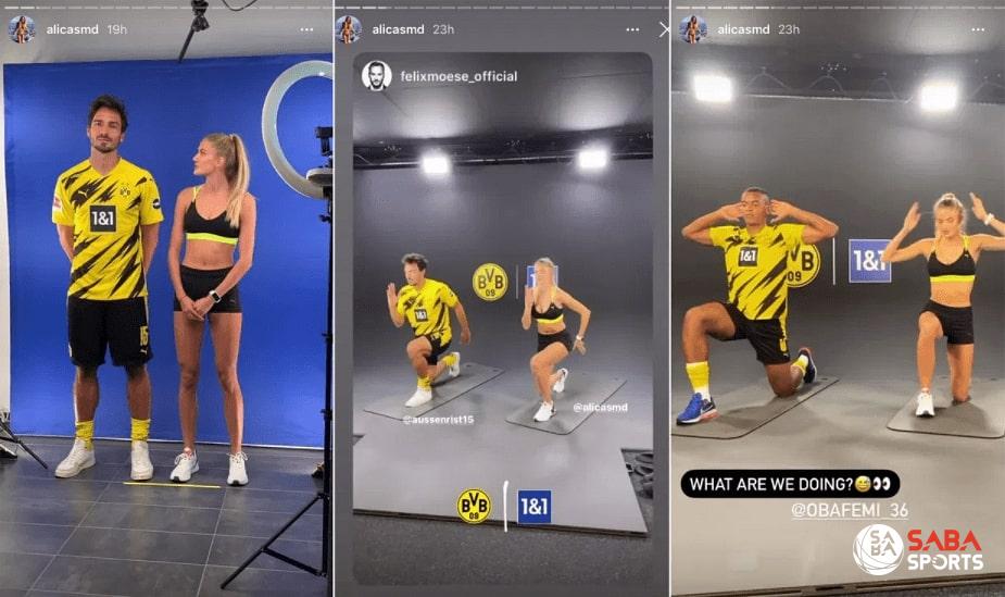 Nữ HLV xinh đẹp tập luyện cùng các cầu thủ Dortmund