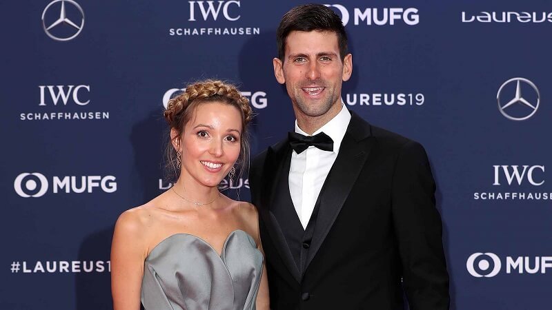 Djokovic có cuộc hôn nhân mặn nồng với cô vợ Jelena. (Ảnh: ATP Tour)