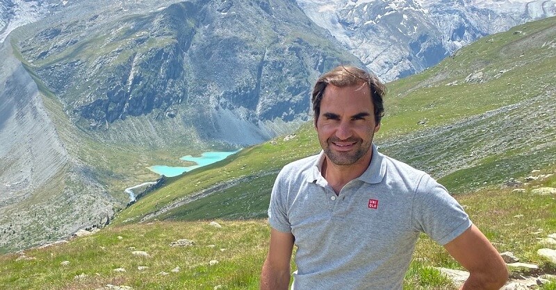 Federer tự hào về thắng cảnh tại Thụy Sĩ. (Ảnh: Twitter)