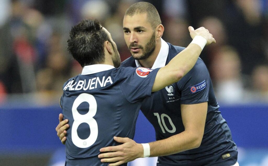 Valbuena và Benzema từng rất thân thiết tại ĐT Pháp