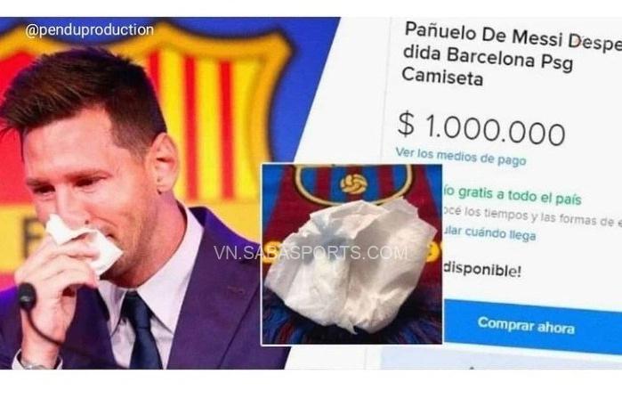 Chiếc khăn của Messi được rao bán với mức giá không tưởng