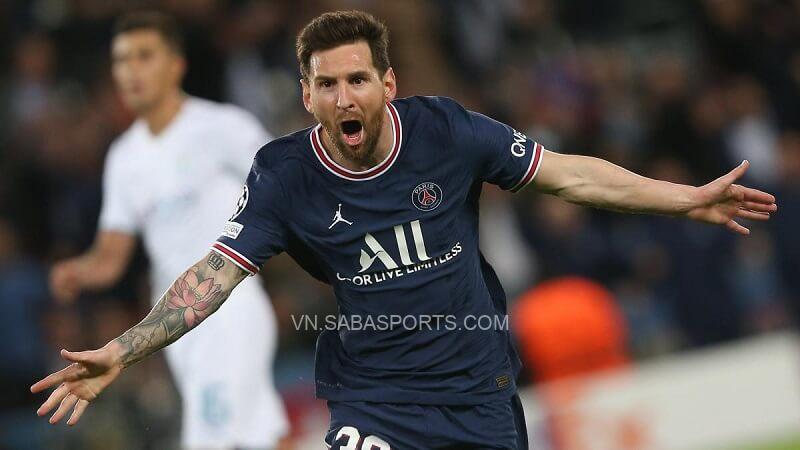 Cảm xúc của Messi khi “mở tài khoản” tại PSG. (Ảnh: The Times)