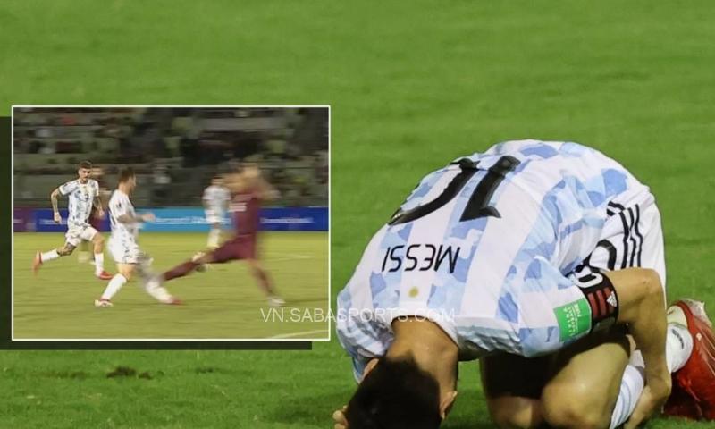 Messi suýt bị gãy chân trong quá trình phục vụ ĐTQG