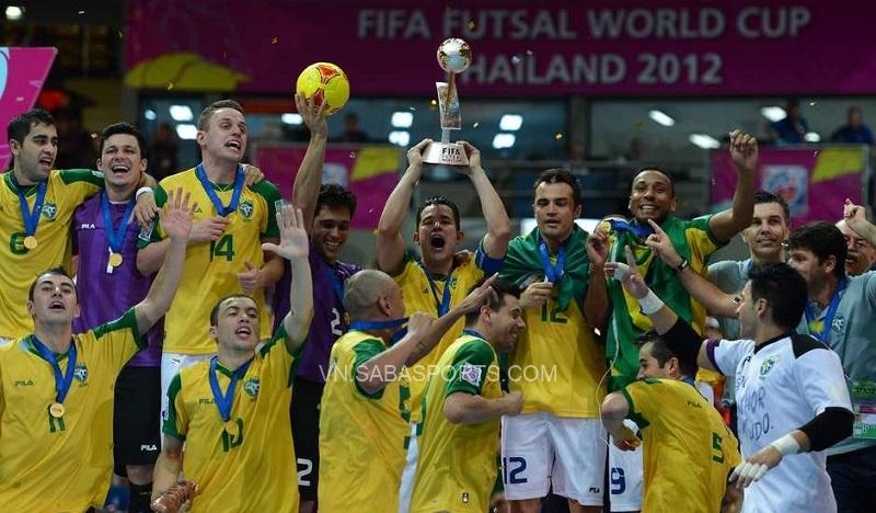 Brazil giành huy chương ở 7/8 kỳ futsal World Cup được tổ chức