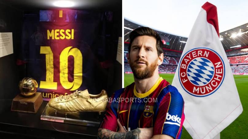 Lý do áo đấu của Messi được treo bên trong sân của Bayern Munich