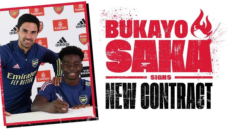 Saka không có áp lực gia hạn với Arsenal vào Hè này