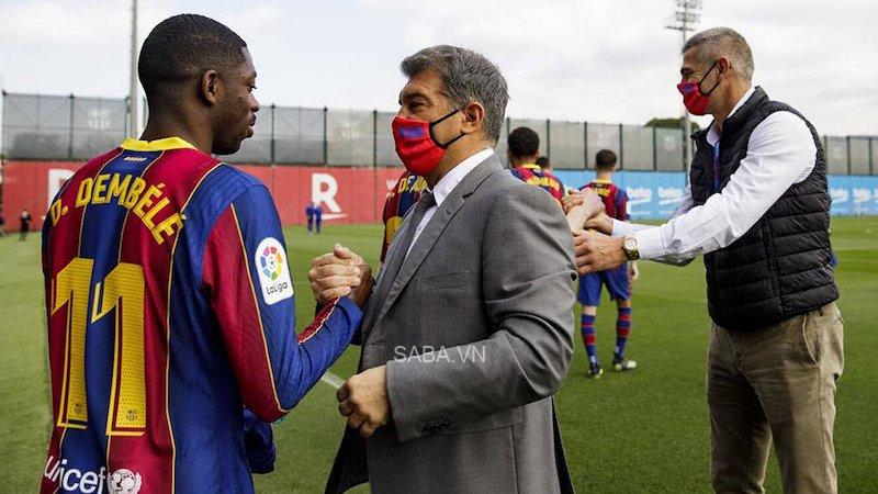 Chủ tịch Laporta tin nếu ký hợp đồng mới Barca có thể giúp Dembele hồi sinh