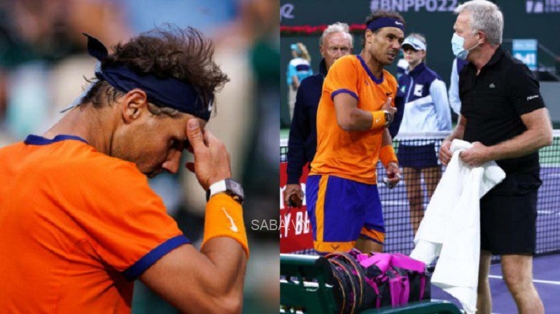 Nadal bị đau trong lồng ngực và khó thở