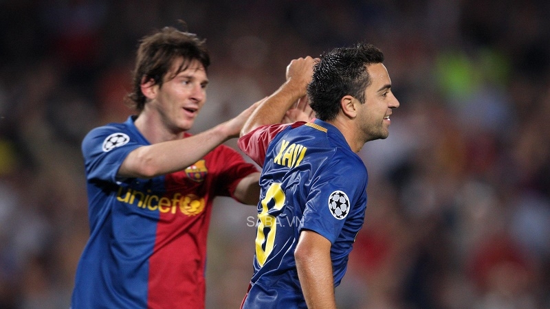 Messi và Xavi từng là những đồng đội thân thiết (Ảnh: Getty)