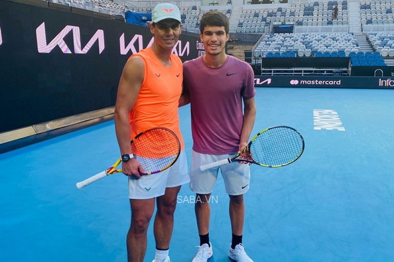 Nadal và Alcaraz dành cho nhau sự thân thiện