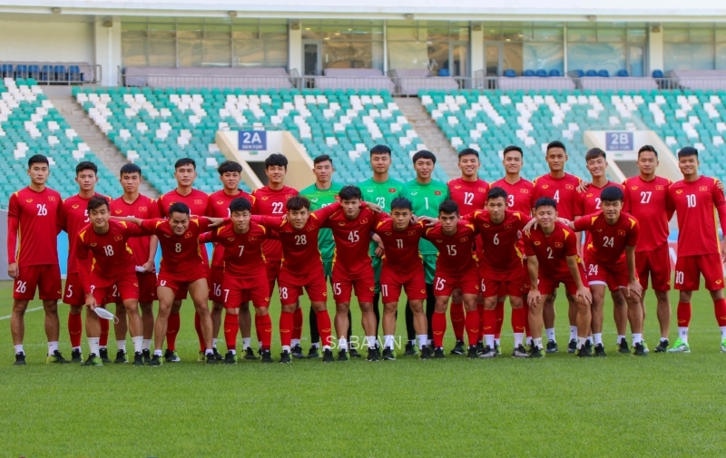 U23 Việt Nam để lại ấn tượng nhờ tinh thần chiến đấu quả cảm (ảnh: VFF)