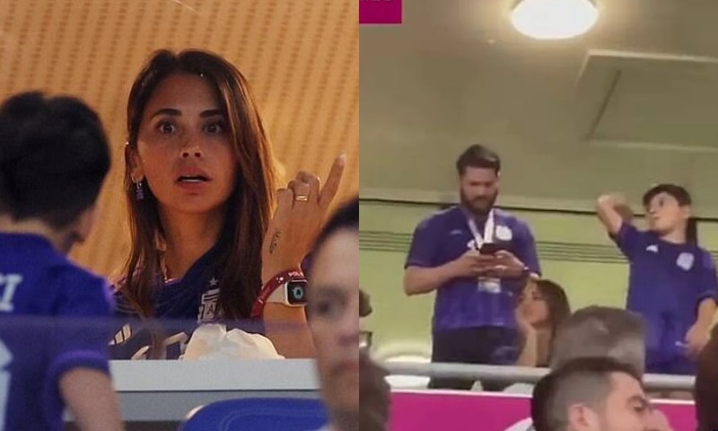 Vợ Messi bực mình khi Mateo ném kẹo vào CĐV