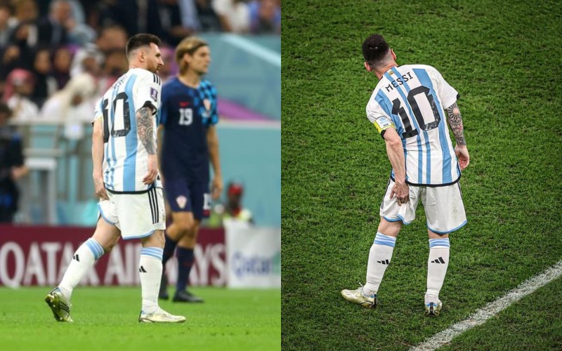 Messi bị đau ở đùi trái