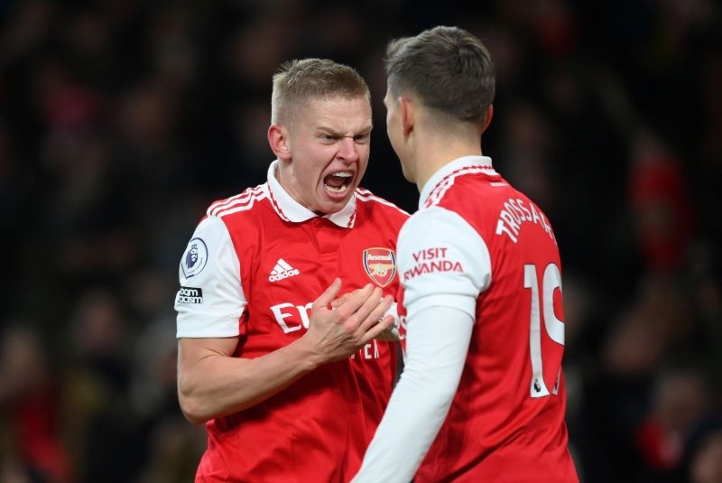 Zinchenko ăn mừng cuồng nhiệt sau khi Arsenal có bàn thắng thứ 3
