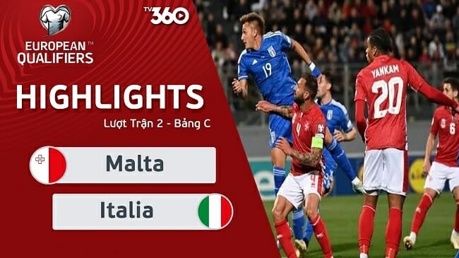 Malta vs Italia, vòng loại Euro 2024