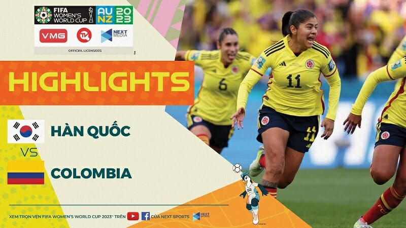 Hàn Quốc vs Colombia, vòng bảng World Cup nữ 2023