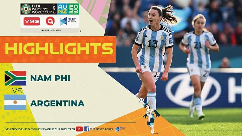 Nam Phi vs Argentina, vòng bảng World Cup nữ 2023