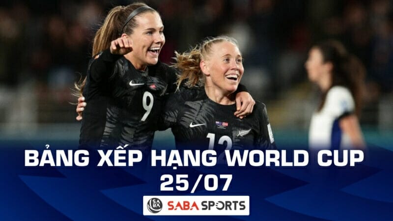 BXH World Cup bóng đá nữ hôm nay 25/07: Chờ đợi sự bứt phá
