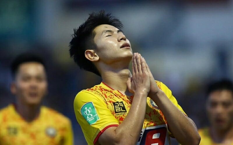 Trọng Hùng mở tỷ số cho Thanh Hóa (Ảnh: Sport5).