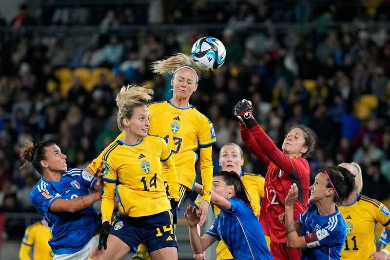 ĐT nữ Thụy Điển đã có vé đi tiếp. (Ảnh: Getty)