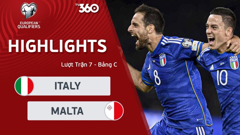 Italia vs Malta, vòng loại Euro 2024