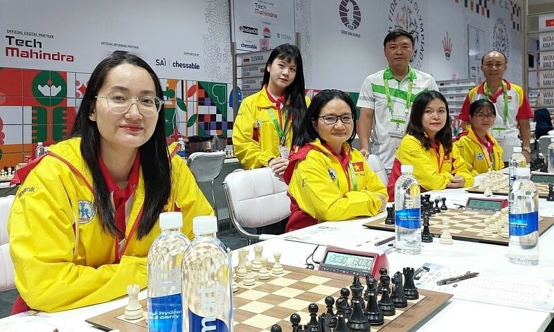 ĐT cờ vua nữ Việt Nam dừng chân ở vị trí thứ 4 (Ảnh: Thethao247).