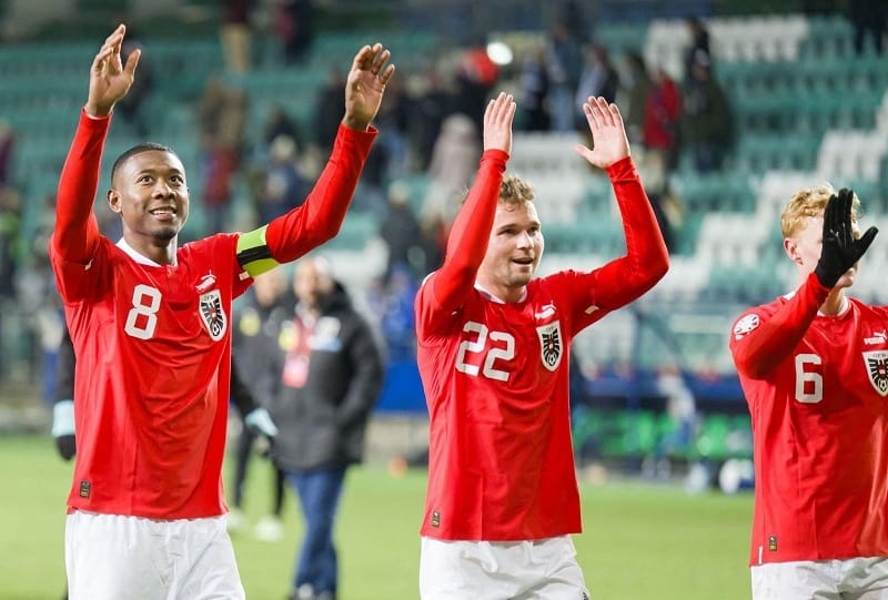 ĐT Áo thành công giành vé tham dự VCK Euro 2024.