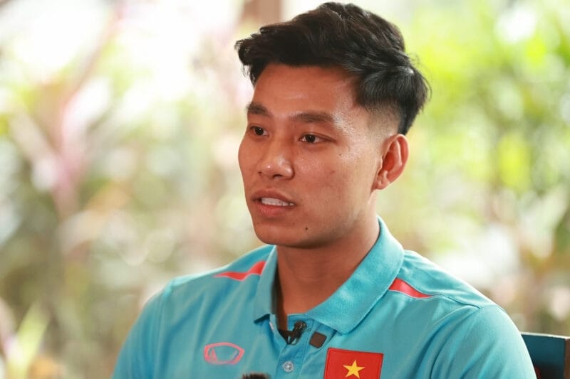 Văn Thanh tỏ ra tự tin trước trận gặp Philippines (Ảnh: VFF)