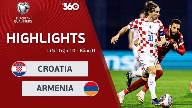 Highlights Croatia vs Armenia, vòng loại Euro 2024