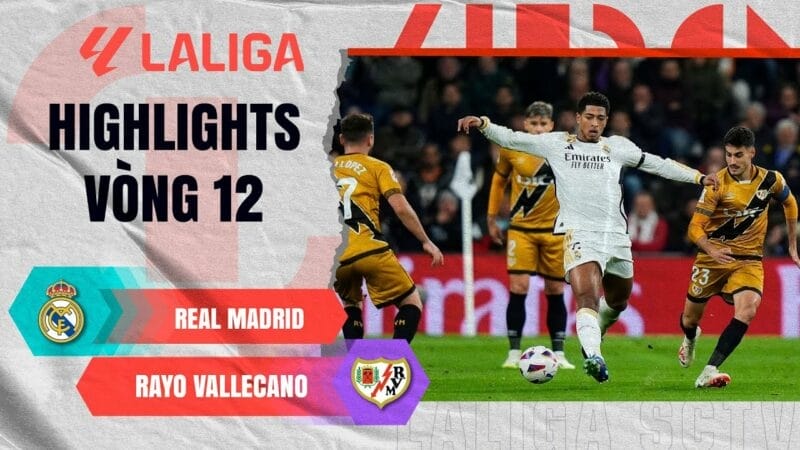 Highlights Real Madrid vs Rayo Vallecano, vòng 12 La Liga 2023/24