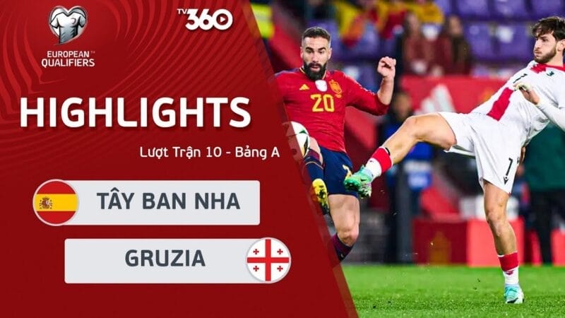 Highlights Tây Ban Nha vs Gruzia, vòng loại Euro 2024