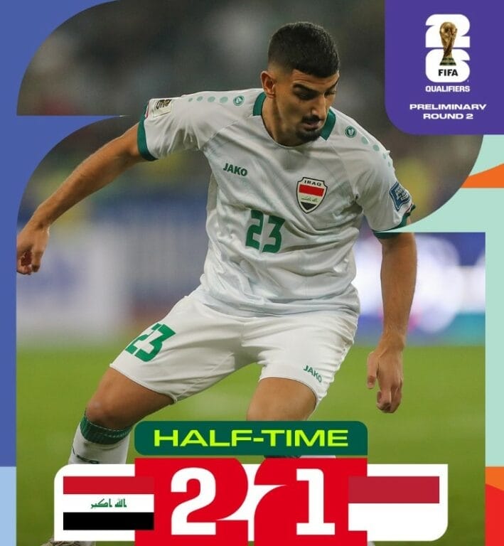 Kết quả bóng đá Iraq vs Indonesia