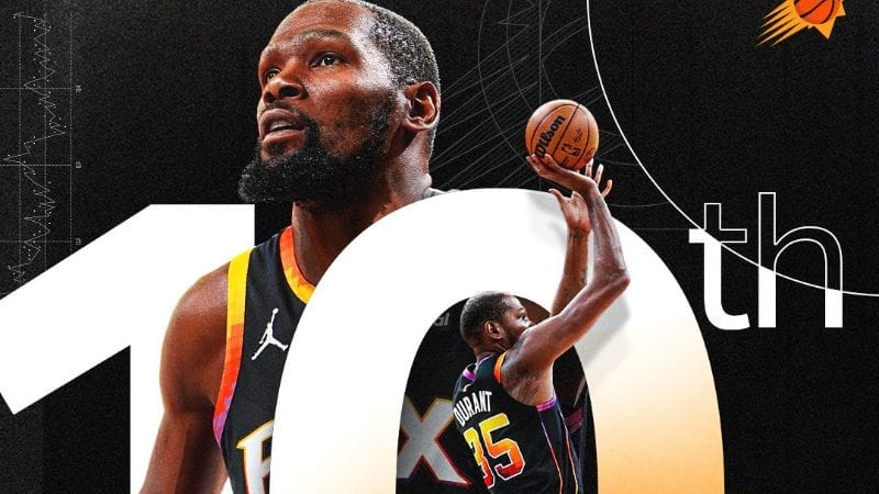Kevin Durant chính thức sánh vai cùng các huyền thoại NBA