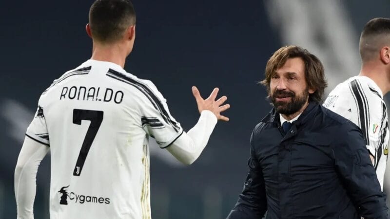 Andrea Pirlo và Ronaldo khi còn ở Juventus