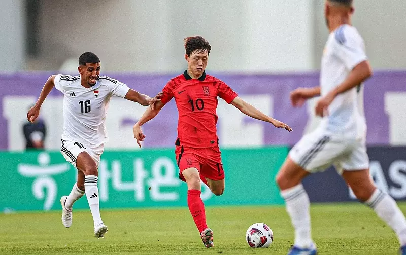 Lee Jae Sung khai thông thế bế tắc bằng một cú sút xa (Ảnh: Korea Football Team).
