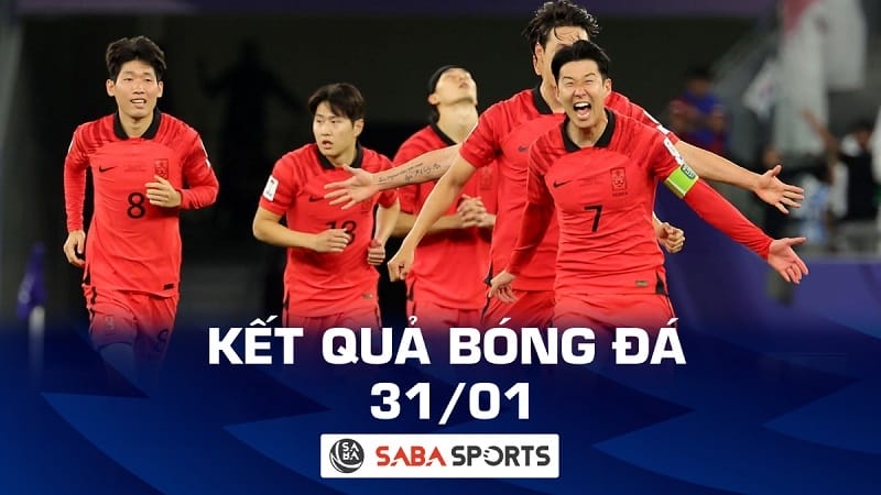 Kết quả bóng đá hôm nay 31/01: Hàn Quốc thắng kịch tính; Arsenal phả hơi nóng vào Liverpool