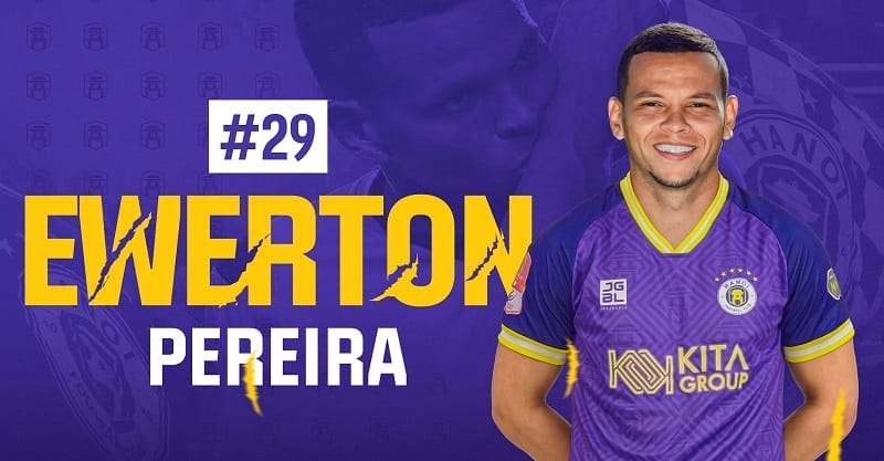 Ewerton Pereira là ngoại binh nhận được nhiều chú ý của Hà Nội (Ảnh: Hanoi Football Club).