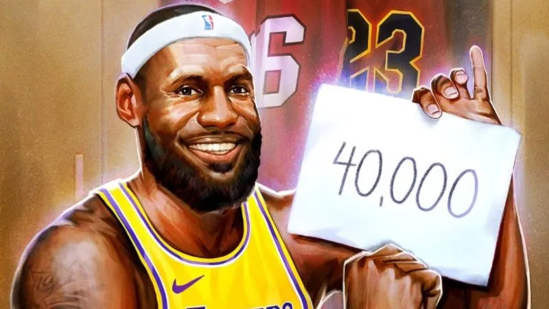 Lebron James chính thức trở thành cầu thủ đầu tiên đạt 40.000 điểm tại NBA