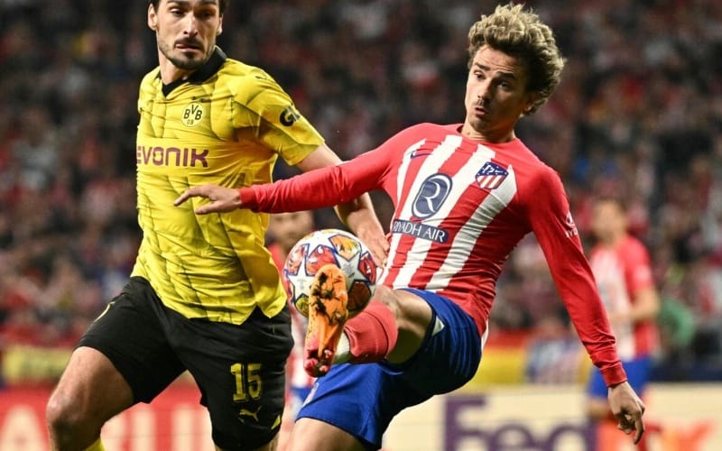 Thống kê Atletico Madrid vs Dortmund: Griezmann ấn tượng, Hummels đạt cột mốc khủng