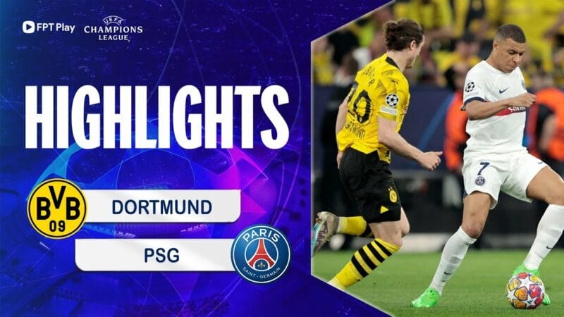 Dortmund vs PSG, bán kết lượt đi Champions League 2023/24