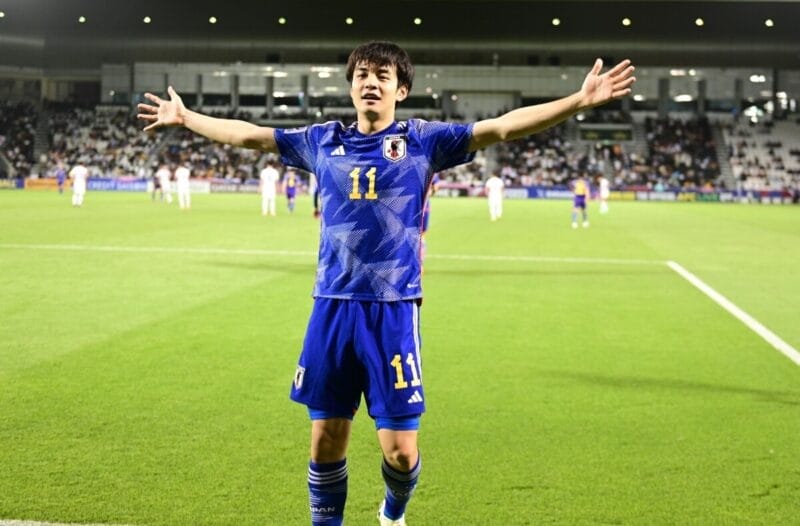 Người hùng Fuki Yamada ghi bàn thắng duy nhất cho U23 Nhật Bản.