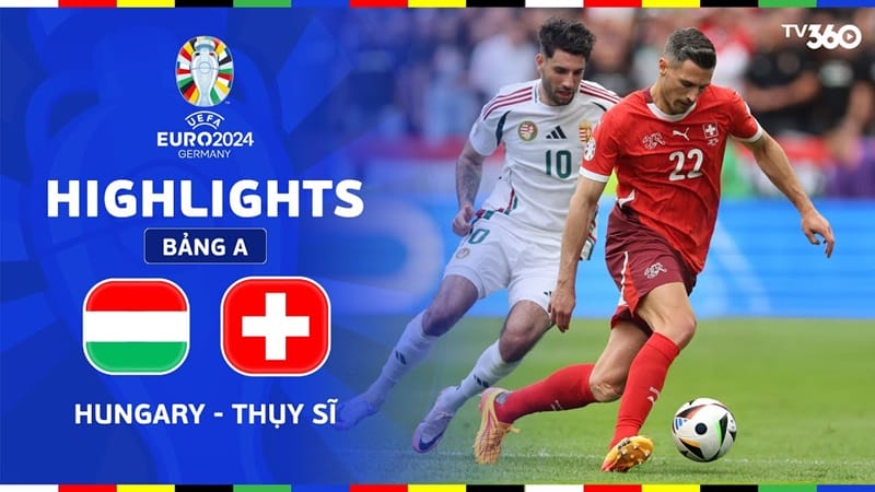 Highlights Hungary vs Thụy Sĩ, vòng bảng Euro 2024