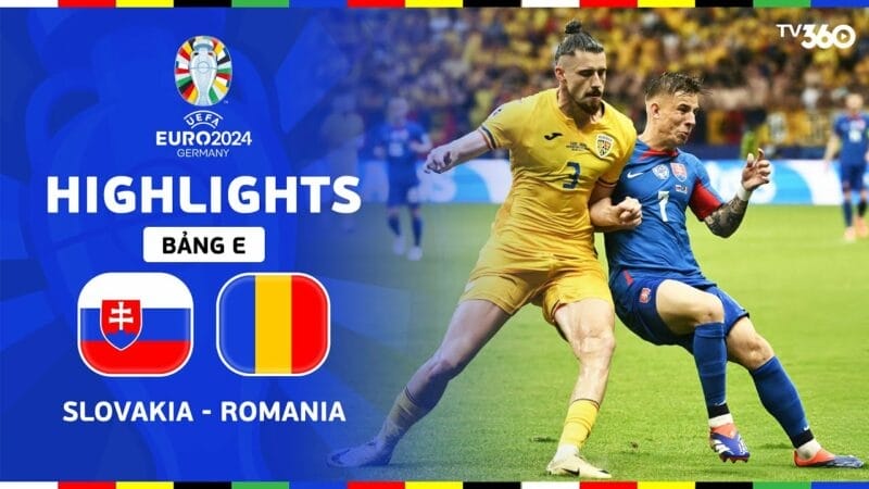 Highlights Slovakia vs Romania, vòng bảng Euro 2024