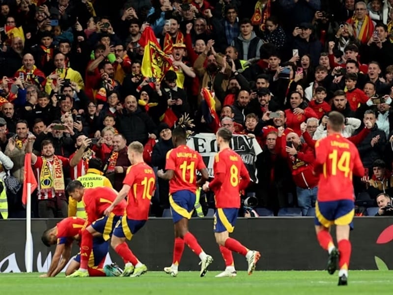 Tây Ban Nha vừa thắng 5-0 trên sân nhà.