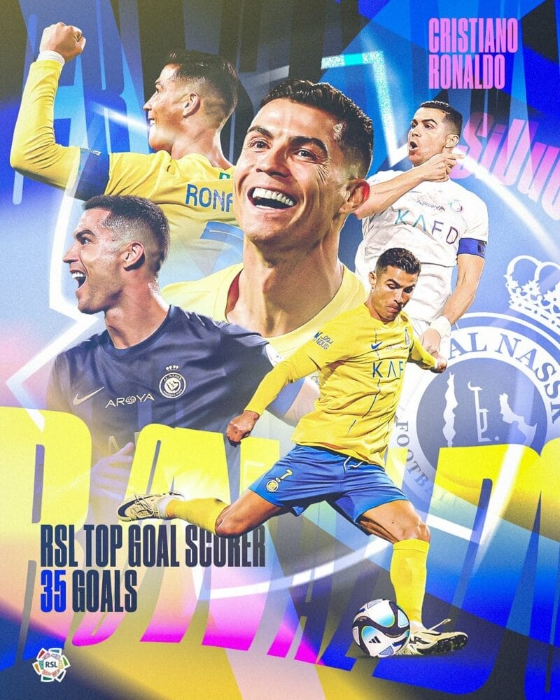 BTC Saudi Pro League vinh danh Ronaldo (Ảnh: Roshn Saudi League).