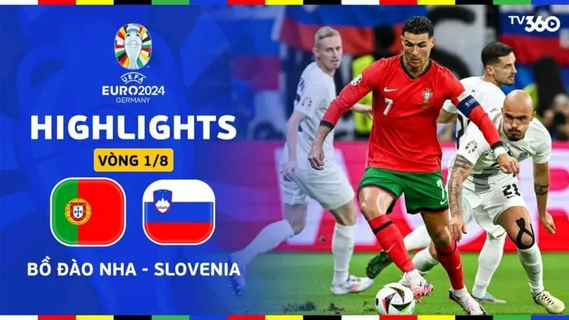 Highlights Bồ Đào Nha vs Slovenia, vòng 16 đội Euro 2024