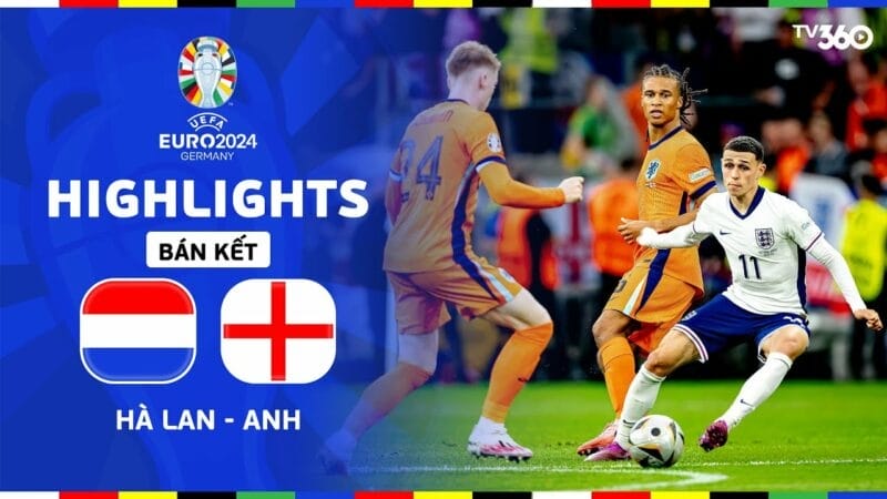 Highlights Hà Lan vs Anh, bán kết Euro 2024